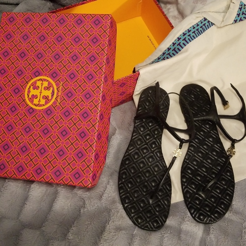 Tory burch marion quilted sandal